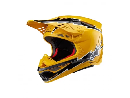 Casca motocross Alpinestars Supertech S-M10 Ampress - Negru/Galben | 8300623/1414