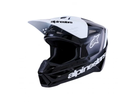 Cască cross-enduro Alpinestars S-M3 Radium ECE 22.06 - Negru/Alb/Gri | 8300726/1546
