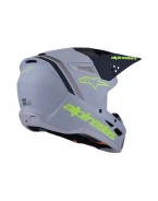 Cască cross-enduro Alpinestars S-M3 Radium ECE 22.06 - Gri/Negru/Galben Fluo | 8300726/9510
