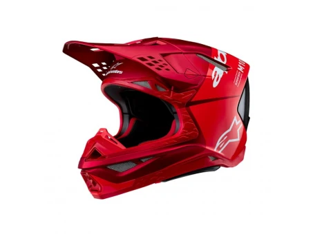 Casca motocross Alpinestars Supertech S-M10 Flood - Rosu fluo | 8300923/3003