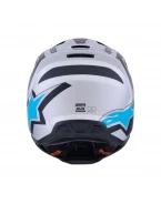 Cască cross-enduro ALPINESTARS S-M3 HEAT ECE 22.06 - Argintiu/Albastru/Negru mat | 8300926/1949