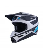 Cască cross-enduro ALPINESTARS S-M3 HEAT ECE 22.06 - Argintiu/Albastru/Negru mat | 8300926/1949