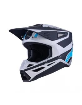 Cască cross-enduro ALPINESTARS S-M3 HEAT ECE 22.06 - Argintiu/Albastru/Negru mat