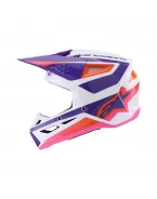 Cască cross-enduro ALPINESTARS S-M3 HEAT ECE 22.06 - Alb/Mov/Roz | 8300926/2052