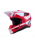 Cască cross-enduro ALPINESTARS S-M3 HEAT ECE 22.06 - Rosu/Alb/Negru | 8300926/3126