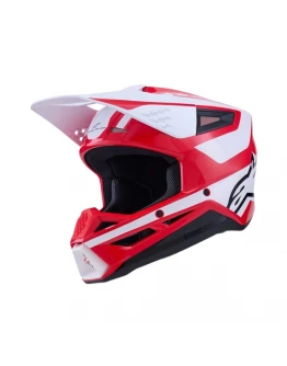 Cască cross-enduro ALPINESTARS S-M3 HEAT ECE 22.06 - Rosu/Alb/Negru