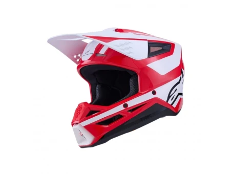 Cască cross-enduro ALPINESTARS S-M3 HEAT ECE 22.06 - Rosu/Alb/Negru | 8300926/3126