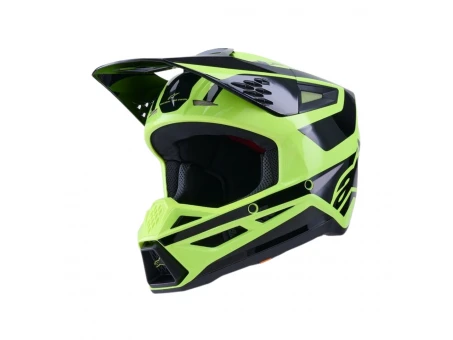 Cască cross-enduro ALPINESTARS S-M3 HEAT ECE 22.06 - Galben fluo/Negru | 8300926/5011