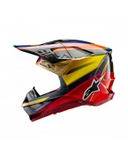 Cască motocross ALPINESTARS SUPERTECH S-M10 ERA - Auriu/Galben/Rosu | 8301123/5938