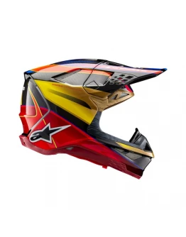 Cască motocross ALPINESTARS SUPERTECH S-M10 ERA - Auriu/Galben/Rosu