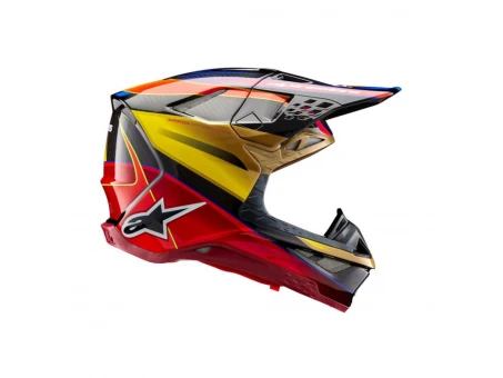 Cască motocross ALPINESTARS SUPERTECH S-M10 ERA - Auriu/Galben/Rosu | 8301123/5938