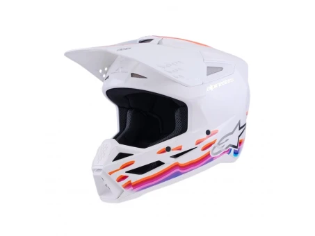Cască cross-enduro Alpinestars S-M3 Force ECE 22.06 - Alb | 8301126/2180