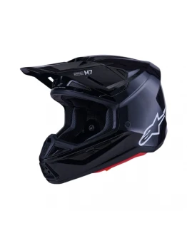 Cască Cross-Enduro ALPINESTARS Supertech S-M7 Solid ECE06 - Negru