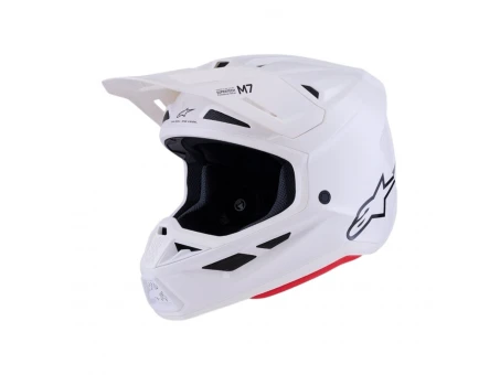Cască Cross-Enduro ALPINESTARS Supertech S-M7 Solid ECE06 - Alb | 8301326/2180