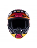 Cască cross-enduro Alpinestars Supertech S-M7 Rise - Negru/Galben/Roz | 8301526/1564