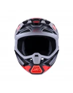 Cască cross-enduro Alpinestars Supertech S-M7 Rise - Negru/Argintiu/Rosu fluo | 8301526/1565