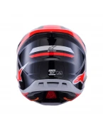 Cască cross-enduro Alpinestars Supertech S-M7 Rise - Negru/Argintiu/Rosu fluo | 8301526/1565