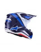 Cască cross-enduro Alpinestars Supertech S-M7 Rise - Albastru/Alb | 8301526/7249