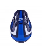 Cască cross-enduro Alpinestars Supertech S-M7 Rise - Albastru/Alb | 8301526/7249