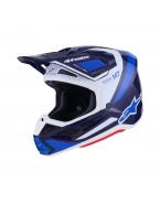 Cască cross-enduro Alpinestars Supertech S-M7 Rise - Albastru/Alb | 8301526/7249