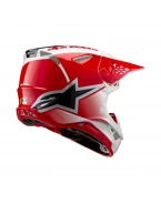 Casca motocross Alpinestars Supertech S-M10 Unite - Alb/Rosu | 8301623/3182