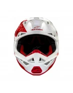 Casca motocross Alpinestars Supertech S-M10 Unite - Alb/Rosu | 8301623/3182