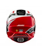 Casca motocross Alpinestars Supertech S-M10 Unite - Alb/Rosu | 8301623/3182
