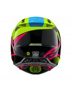Casca motocross Alpinestars Supertech S-M10 Unite - Galben fluo/Negru/Roz | 8301623/5138