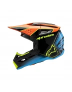 Cască cross-enduro copii Alpinestars S-M3 Youth Fray ECE 22.06 - Negru/Portocaliu | 8301725/1455