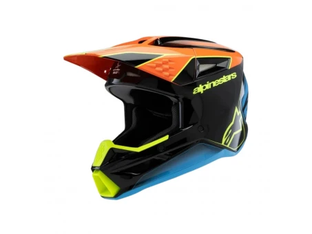 Cască cross-enduro copii Alpinestars S-M3 Youth Fray ECE 22.06 - Negru/Portocaliu | 8301725/1455