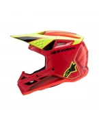Cască cross-enduro copii Alpinestars S-M3 Youth Fray ECE 22.06 - Negru/Rosu/Galben fluo | 8301725/3051