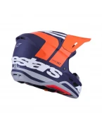 Cască Cross-Enduro ALPINESTARS Supertech S-M7 Core ECE06 - Portocaliu/Albastru | 8301726/408