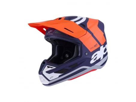 Cască Cross-Enduro ALPINESTARS Supertech S-M7 Core ECE06 - Portocaliu/Albastru | 8301726/408