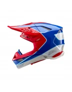 Cască motocross Alpinestars Supertech S-M10 Aeon - Rosu/Albastru | 8301823/3017