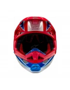 Cască motocross Alpinestars Supertech S-M10 Aeon - Rosu/Albastru | 8301823/3017