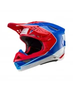 Cască motocross Alpinestars Supertech S-M10 Aeon - Rosu/Albastru | 8301823/3017