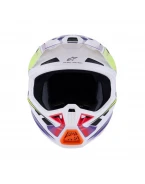 Cască Cross-Enduro ALPINESTARS Supertech S-M7 Fuse ECE06 - Alb/Galben fluo/Mov | 8301926/2054