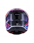 Cască Cross-Enduro ALPINESTARS Supertech S-M7 Fuse ECE06 - Albastru/Mov/Roz | 8301926/7256