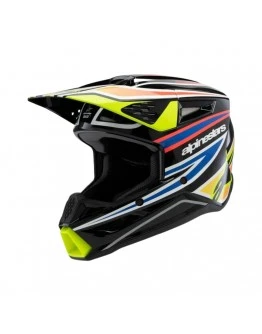 Cască motocross copii Alpinestars S-M3 Youth WURX ECE 22.06 - Negru/Galben fluo