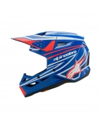 Cască motocross copii Alpinestars S-M3 Youth WURX ECE 22.06 - Albastru/Rosu/Alb | 8302125/7312