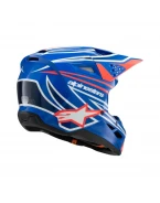 Cască motocross copii Alpinestars S-M3 Youth WURX ECE 22.06 - Albastru/Rosu/Alb | 8302125/7312