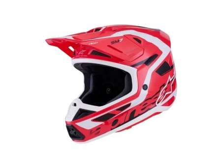 Cască Cross-Enduro ALPINESTARS Supertech S-M7 Deed ECE06 - Rosu/Negru/Alb | 8302326/3139
