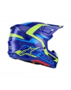 Cască Cross-Enduro ALPINESTARS Supertech S-M7 Deed ECE06 - Albastru/Galben Fluo | 8302326/7253