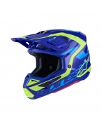 Cască Cross-Enduro ALPINESTARS Supertech S-M7 Deed ECE06 - Albastru/Galben Fluo | 8302326/7253