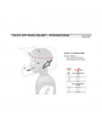 Cască cross-enduro copii Alpinestars S-M3 Youth Solid ECE 22.06 - Negru mat | 8302425/110