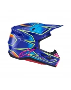 Cască Cross-Enduro ALPINESTARS Supertech S-M7 Cast ECE06 - Albastru/Roz/Galben fluo | 8302526/7254