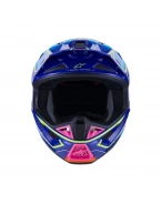 Cască Cross-Enduro ALPINESTARS Supertech S-M7 Cast ECE06 - Albastru/Roz/Galben fluo | 8302526/7254