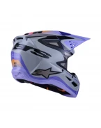 Cască cross-enduro Alpinestars S-M3 Jettson ECE 22.06 - Gri/Mov/Negru | 8302726/9277