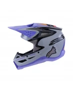 Cască cross-enduro Alpinestars S-M3 Jettson ECE 22.06 - Gri/Mov/Negru | 8302726/9277