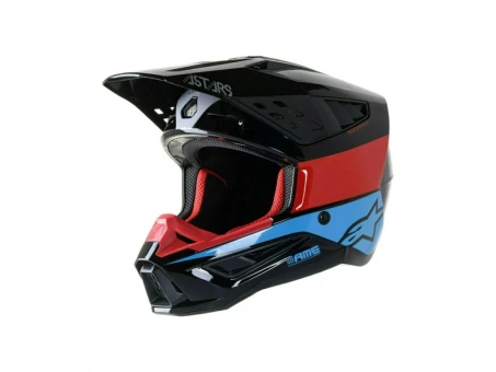 Casca cross-enduro Alpinestars Supertech S-M5 BOND - Negru/Rosu/Albastru